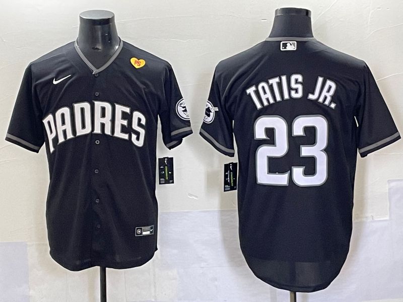 Men 2025 San Diego Padres #23 Tatis jr Black Game Nike MLB Jersey style 7037->san diego padres->MLB Jersey